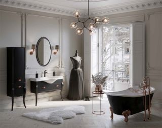 Зеркало Clarberg Borgia BOR0210BLK 65см чёрный/патина медь