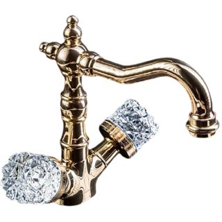 Смеситель для раковины Boheme Crystal золото 292-CRST