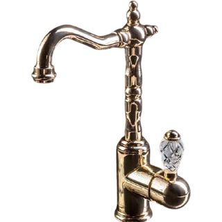 Смеситель для раковины Boheme Crystal золото 282-CRST