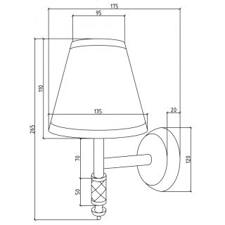 Бра Boheme Murano красный/золото 765
