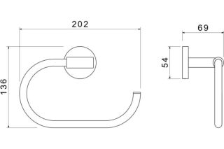 Полотенцедержатель Aquatek Оберон AQ4221MB черный