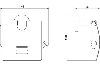 Бумагодержатель Aquatek Бетта AQ4609CR хром