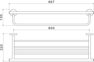 Полка для полотенец Aquatek Оберон AQ4215CR хром