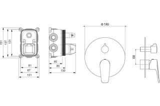 Смеситель для душа Aquatek Бетта AQ1147CR хром