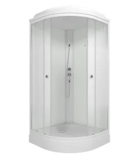 Душевая кабина Triton Лайт Щ0000061831 100x100 см профиль белый стекло с узором