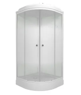 Душевая кабина Triton Лайт Щ0000061844 90x90 см профиль белый стекло с узором