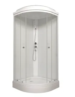 Душевая кабина Triton Экстра Щ0000062582 88x88 см профиль белый стекло прозрачное