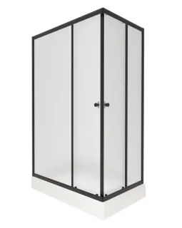 Душевой уголок Triton Вента Щ0000064630 120x80 см профиль черный стекло матовое