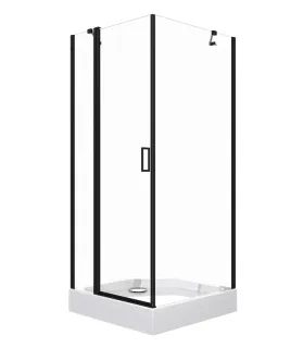 Душевой уголок Triton Йота Щ0000054037 90x90 см профиль чёрный стекло прозрачное