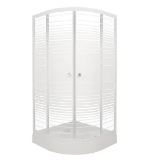 Душевой уголок Triton Стандарт-Полосы Щ0000061793 100x100 см профиль белый стекло с узором