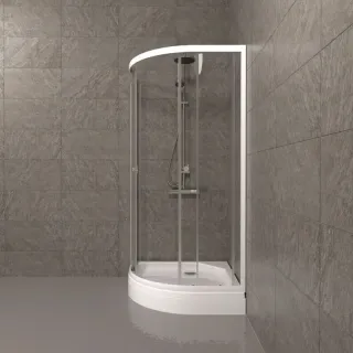 Душевой уголок Triton Ультра Щ0000061784 80x80 см профиль белый стекло прозрачное