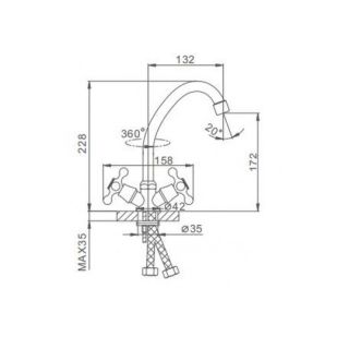 Смеситель для кухни Frap F4012 хром