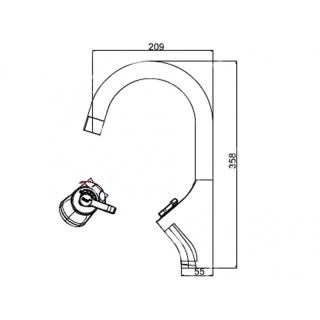 Смеситель для кухни Frap F4087 хром