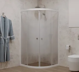 Душевой уголок Triton Лайт Щ0000064834 100x100 см профиль белый стекло с узором