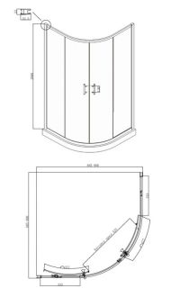 Душевой уголок Ambassador Kingston 14011104 90x90см хром/прозрачное