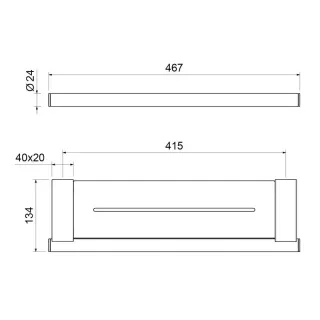 Полка Timo Luiro 18573/00 хром