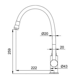 Смеситель для кухни Frap F4067-6 черный