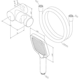 Душевая лейка Am.Pm Func F0118F022 чёрный
