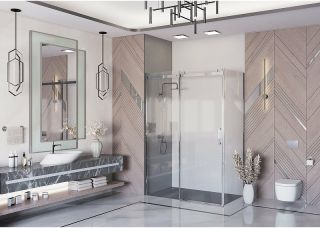 Боковая стенка Ambassador Benefit 90HX 90см хром/прозрачное