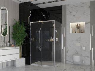 Душевой уголок Ambassador Intense 110021102IX-80IX 130x80см хром/прозрачное