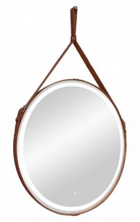 Зеркало с подсветкой Continent Millenium Brown ЗЛП1378 на ремне 80см коричневый