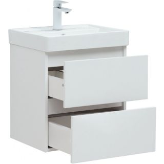 Тумба под раковину Aquanet Вега 308332 50 см белый глянец