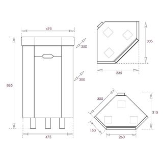Тумба под раковину напольная Onika Айленд 103501 35 см белый
