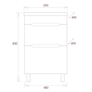 Тумба под раковину напольная Onika Айленд 105039 50 см белый