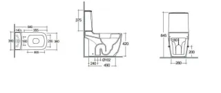 Унитаз-компакт Kludi Resa S 27WCB0253 безободковый белый матовый