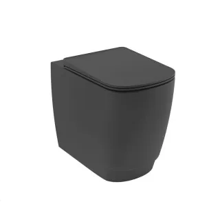 Приставной унитаз Kludi Resa S 27WCB0339 безободковый чёрный матовый