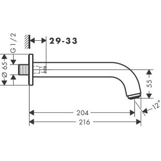 Излив для смесителя Hansgrohe Vernis Blend 71420000
