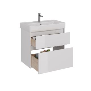 Тумба под раковину Lemark Combi LM03C80T 80 см белый глянец