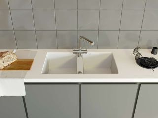 Мойка кухонная Omoikiri Kitagawa 83-2-U-WH белый