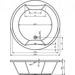 Акриловая ванна Riho Colorado B038001005 180x180см белый