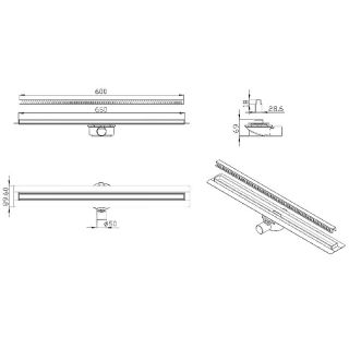 Душевой трап ALMAes Bajo BG60CH 60см хром