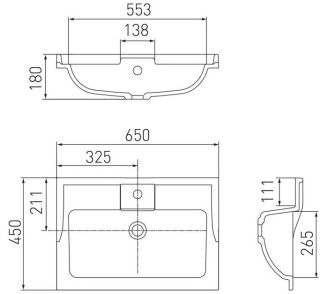 Раковина Акватон Фабиа 65см 1A708731FB010