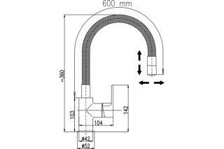 Смеситель для кухни Rav Slezak Colorado CO219.5/10CMAT черный