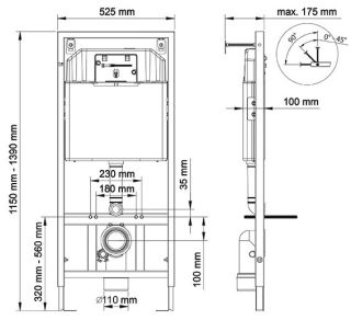 Инсталляция для унитаза Berges Novum F3 с кнопкой хром глянец 040253