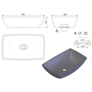 Раковина Holbi Titan 60см белый матовый 1.02.010.11.1