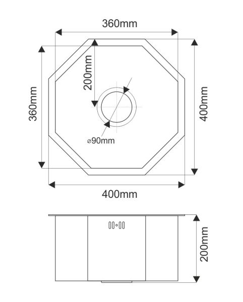 Мойка D400G Octavia Melana ProfLine 1,2/200 золото