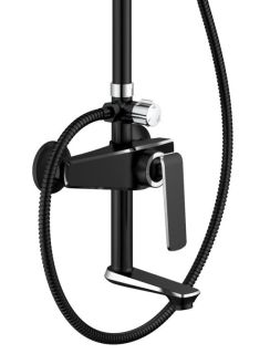 Душевая стойка Haiba HB24548-7 чёрный матовый