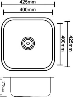 Мойка кухонная Zorg Inox PVD SZR 4040 BRONZE