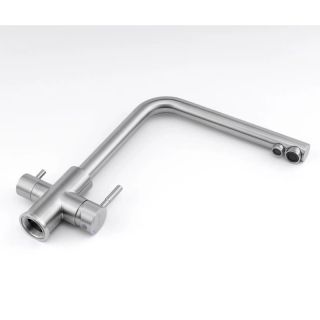 Смеситель для кухни с подключением фильтра Knotlor SS-08, сатин