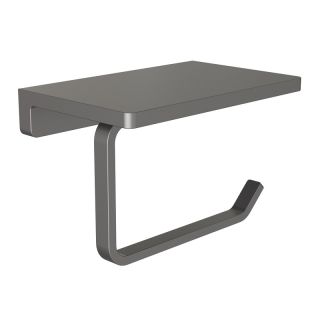 Держатель для туалетной бумаги с полочкой Knotlor PH101GM, оружейная сталь