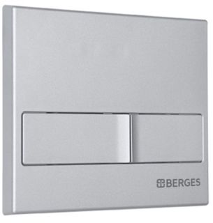 Кнопка смыва Berges Novum матовый хром 040012