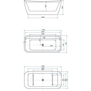 Акриловая ванна Allen Brau Infinity 2.21002.21/PWM 170x78 см