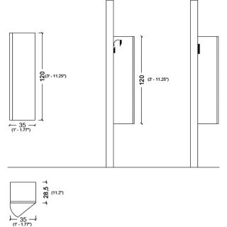 Пенал Armadi Art Vallessi 120см антрацит глянец 836-A glossy