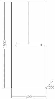 Пенал СанТа Лондон 524005 с бельевой корзиной 60см белый