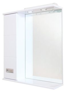 Шкаф-зеркало с подсветкой Onika Балтика 206701 левый 67см белый