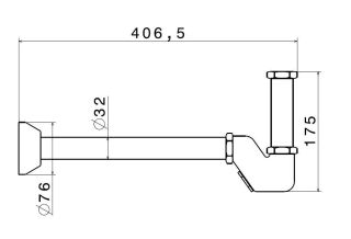 Сифон для раковины Kerama Marazzi Ole 212KM.21.018 с декоративной накладкой хром